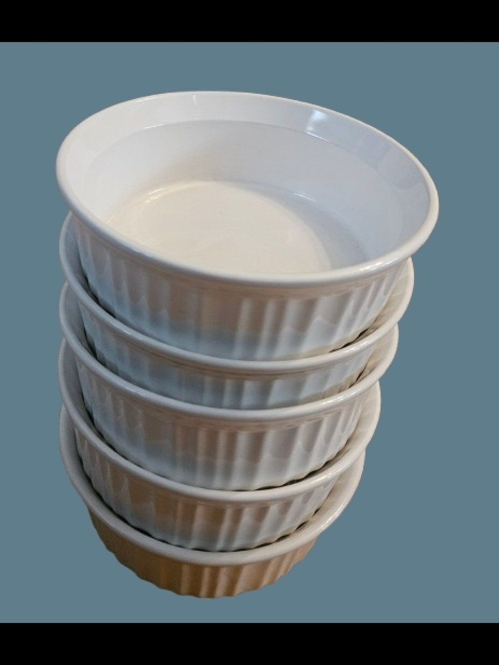 *CorningWare 24oz Round French White Casserole Dishes Set Of 7 (Picture Shows 5)